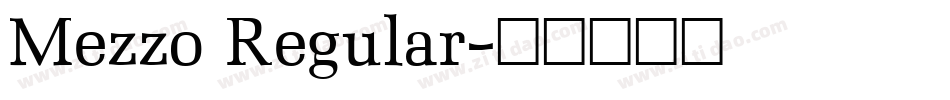 Mezzo Regular字体转换